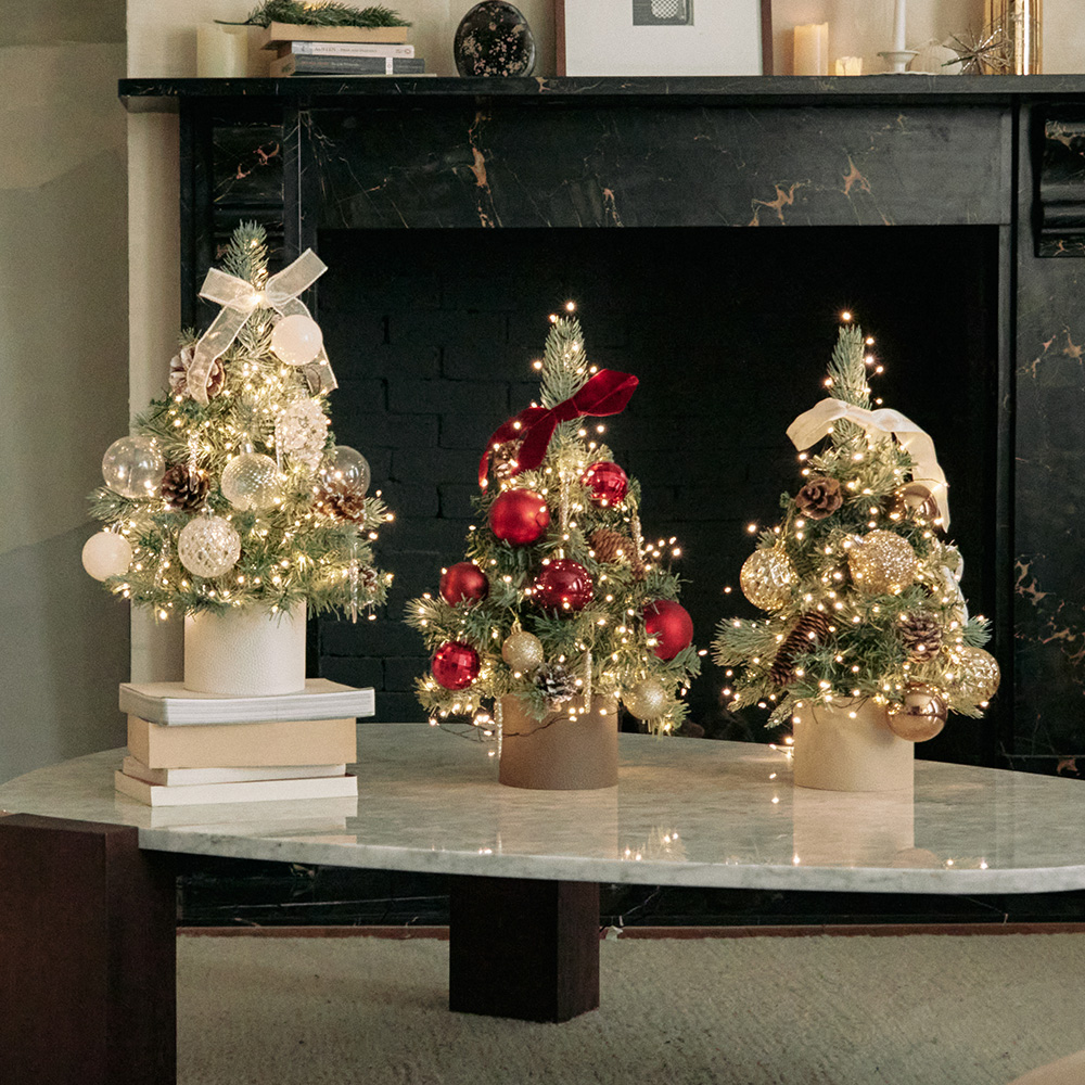 크리스마스트리 미니트리 풀세트 전구포함 초록트리 트윙클 크리스탈 45cm