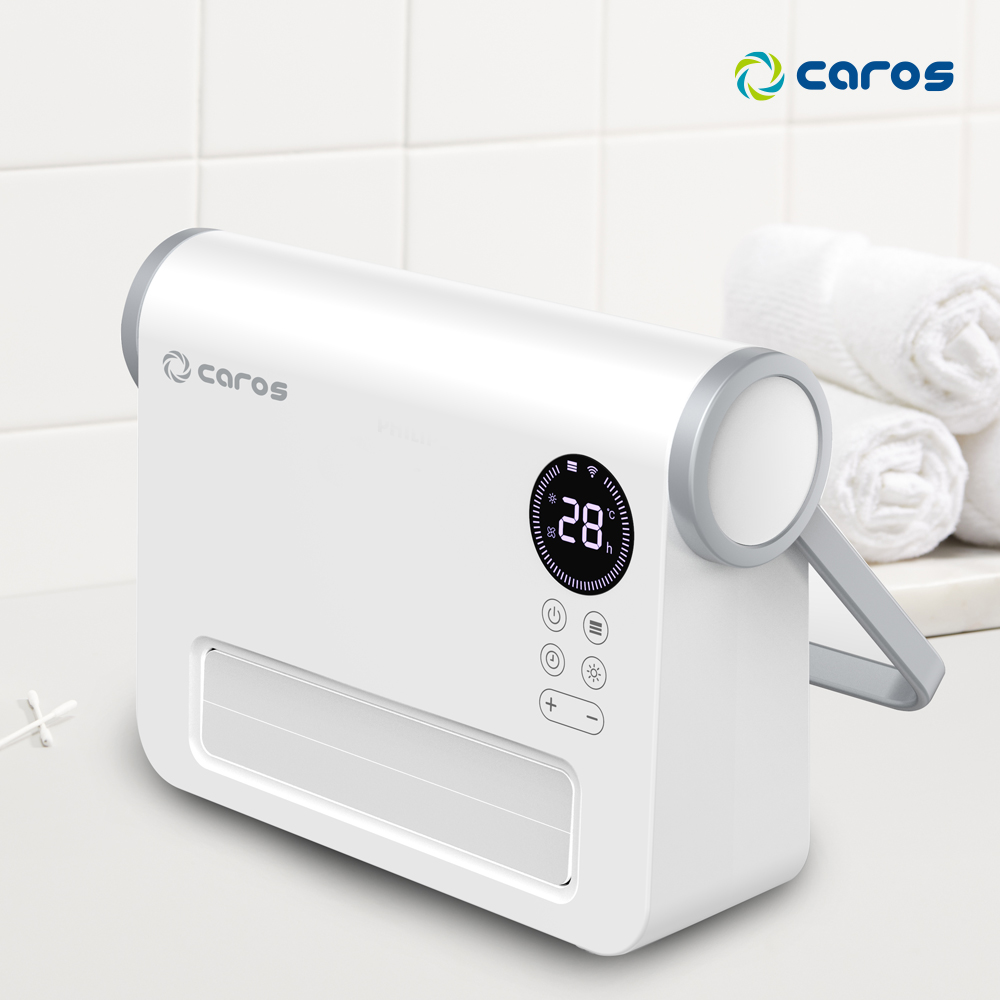 캐로스 욕실 온풍기 화장실 벽걸이 PTC 히터 난방기 리모컨
