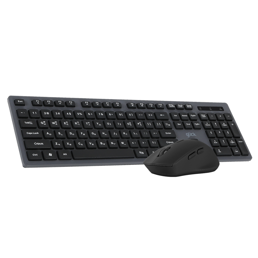 지클릭커 오피스프로 WMK10 인체공학 슬림 무소음 무선 키보드 마우스 세트 핑크 - 상세 이미지 2
