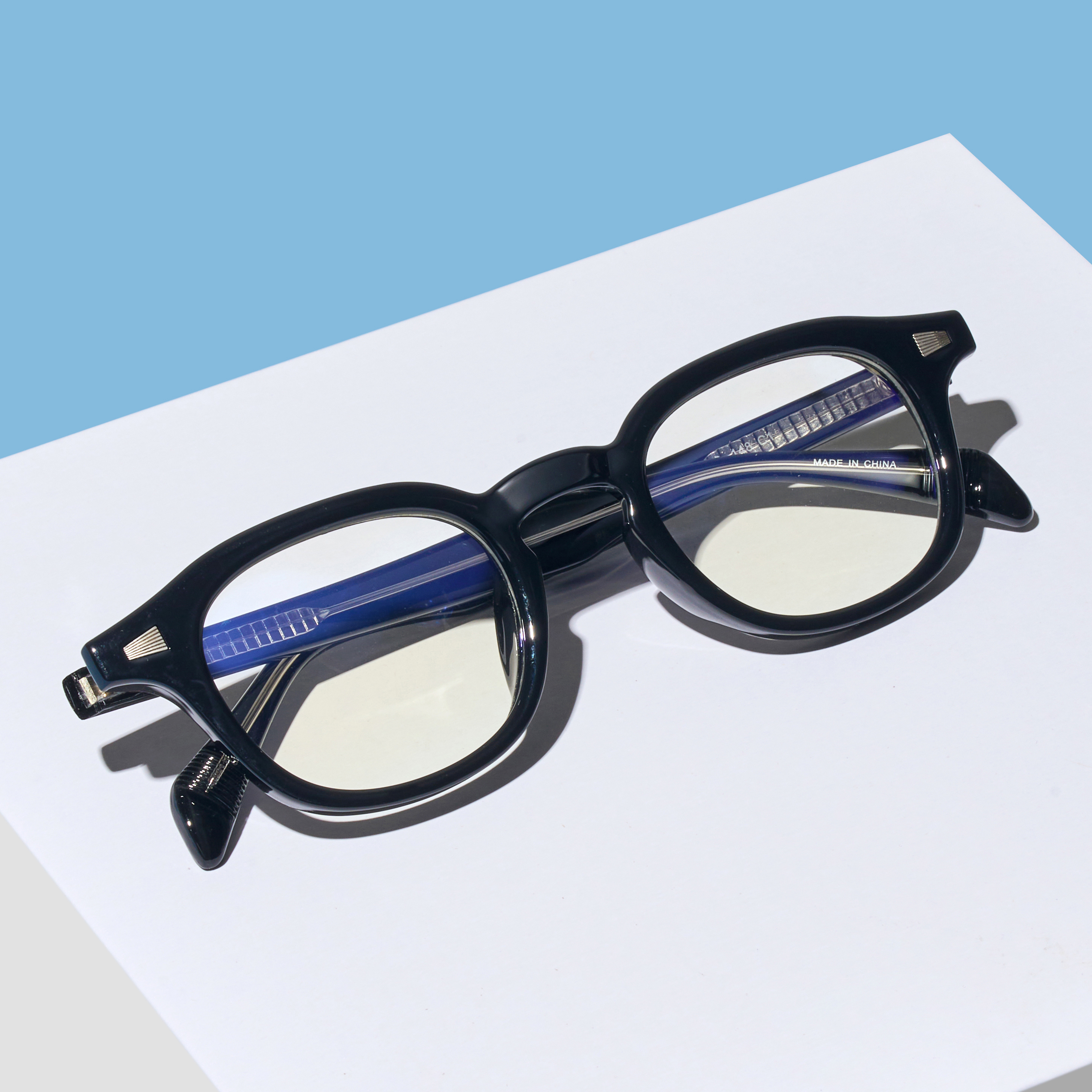 검정뿔테안경 남자 여자 투명 안경테 사각 라운드 블루라이트차단