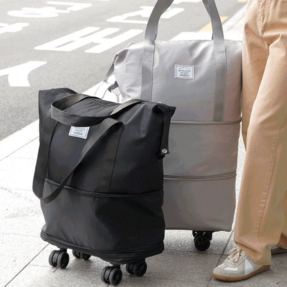여행용 보스턴백 접이식 캐리어 3단 확장 여행가방 바퀴 탈부착