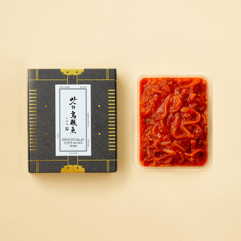 맛의명태자 국내산 오징어젓갈 200g (저염 원물가득 젓갈) - 상품 이미지