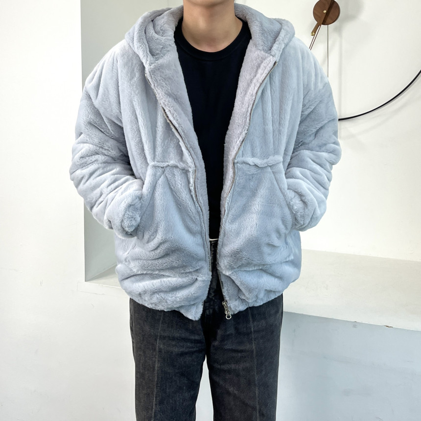 [겨울히트템] 밍크 후리스 점퍼 빅사이즈 오버핏 털 아우터 후드 양털 가을 겨울 숏 패딩 상세 이미지 65