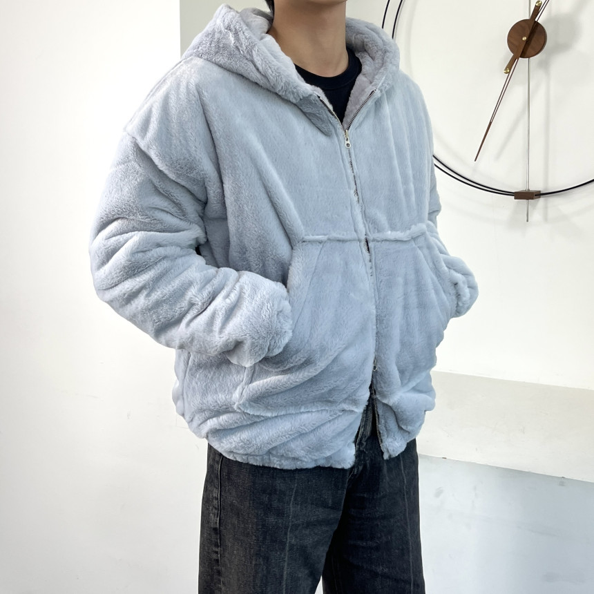 [겨울히트템] 밍크 후리스 점퍼 빅사이즈 오버핏 털 아우터 후드 양털 가을 겨울 숏 패딩 상세 이미지 64