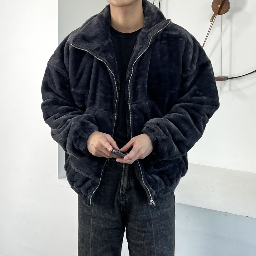 [겨울히트템] 밍크 후리스 점퍼 빅사이즈 오버핏 털 아우터 후드 양털 가을 겨울 숏 패딩 상세 이미지 58