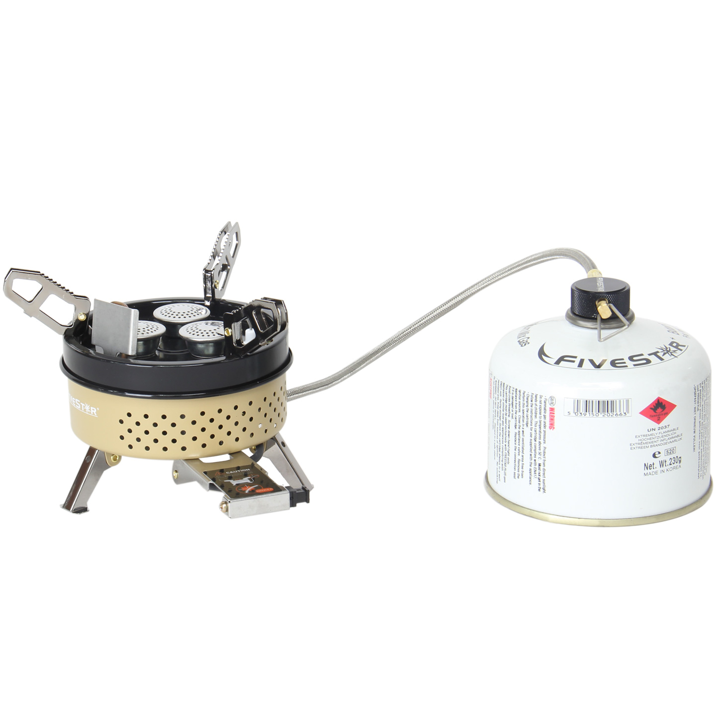 파이브스타 3구 캠핑 버너 휴대용 고화력 이소가스 호스 스토브 샌드탄