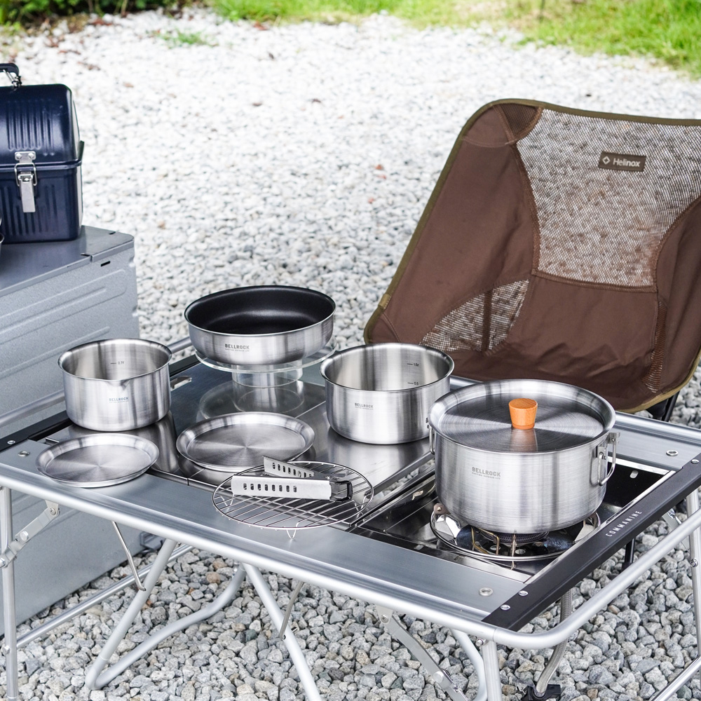 벨락 멀티팟 핸즈프리 캠핑 코팅팬 코펠 세트 식기 그릇 냄비