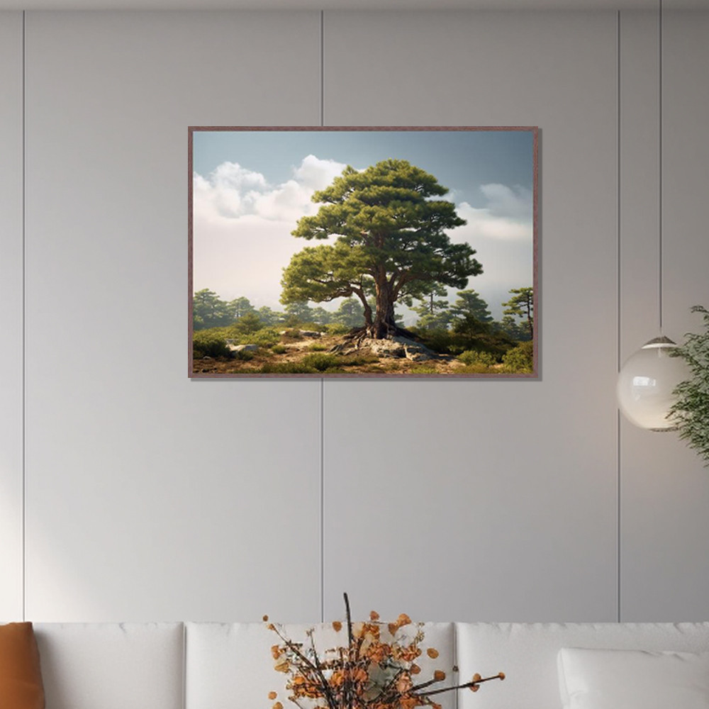 장수소나무 A1 84.1X59.4cm 무광체리 알루미늄액자 소나무그림 - 상세 이미지 5