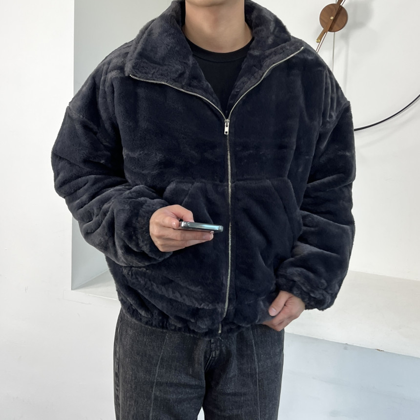[겨울히트템] 밍크 후리스 점퍼 빅사이즈 오버핏 털 아우터 후드 양털 가을 겨울 숏 패딩 상세 이미지 55