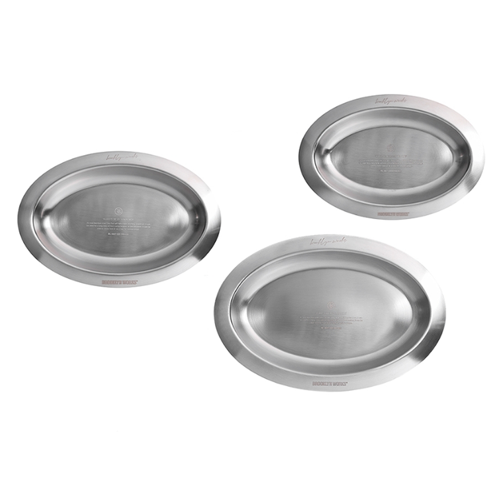 브루클린웍스 오발 플레이트 캠핑 접시 식기 M