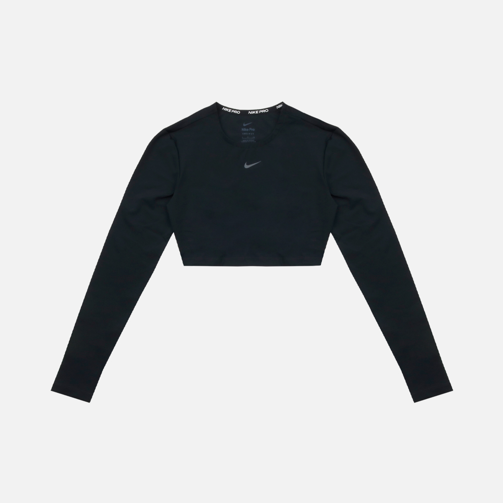나이키 우먼 프로 크롭 긴팔티 FB5234-010