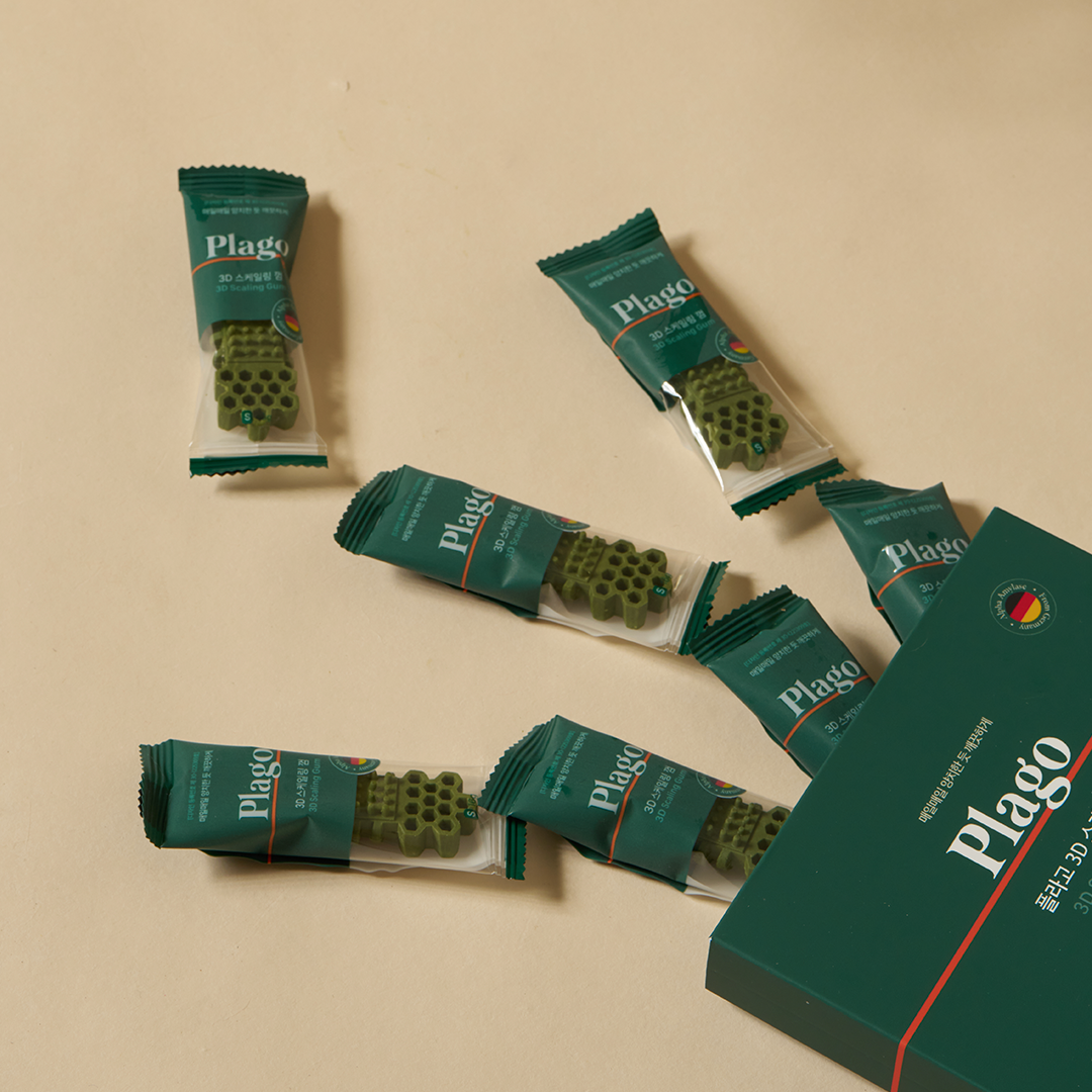 플라고 강아지덴탈껌 양치 치석 입냄새 제거 3D 스케일링껌 오리지널 7개입 1+1