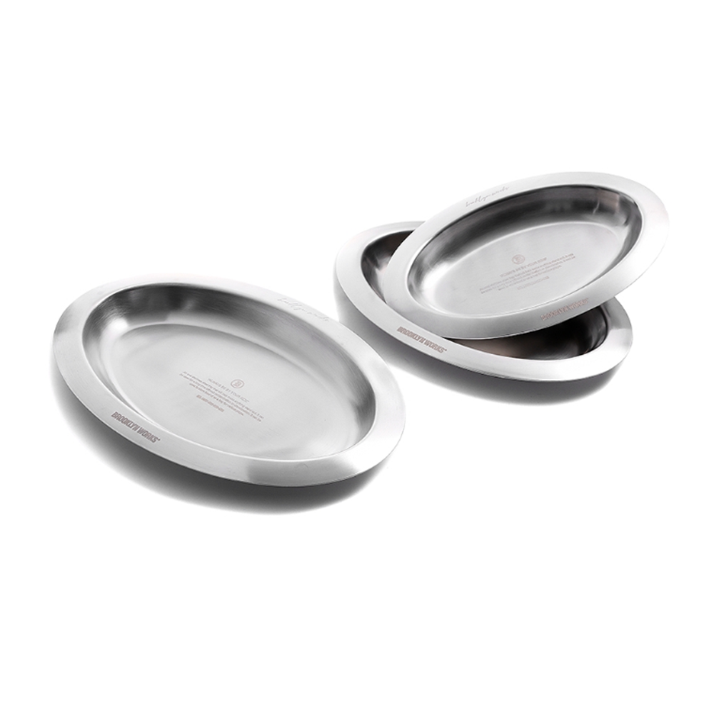 브루클린웍스 오발 플레이트 캠핑 접시 식기 M