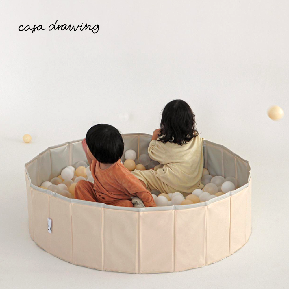 까사드로잉 접이식 방수 아기 볼풀장 촉감놀이매트 수영장 플레이매트 S(80x20cm)