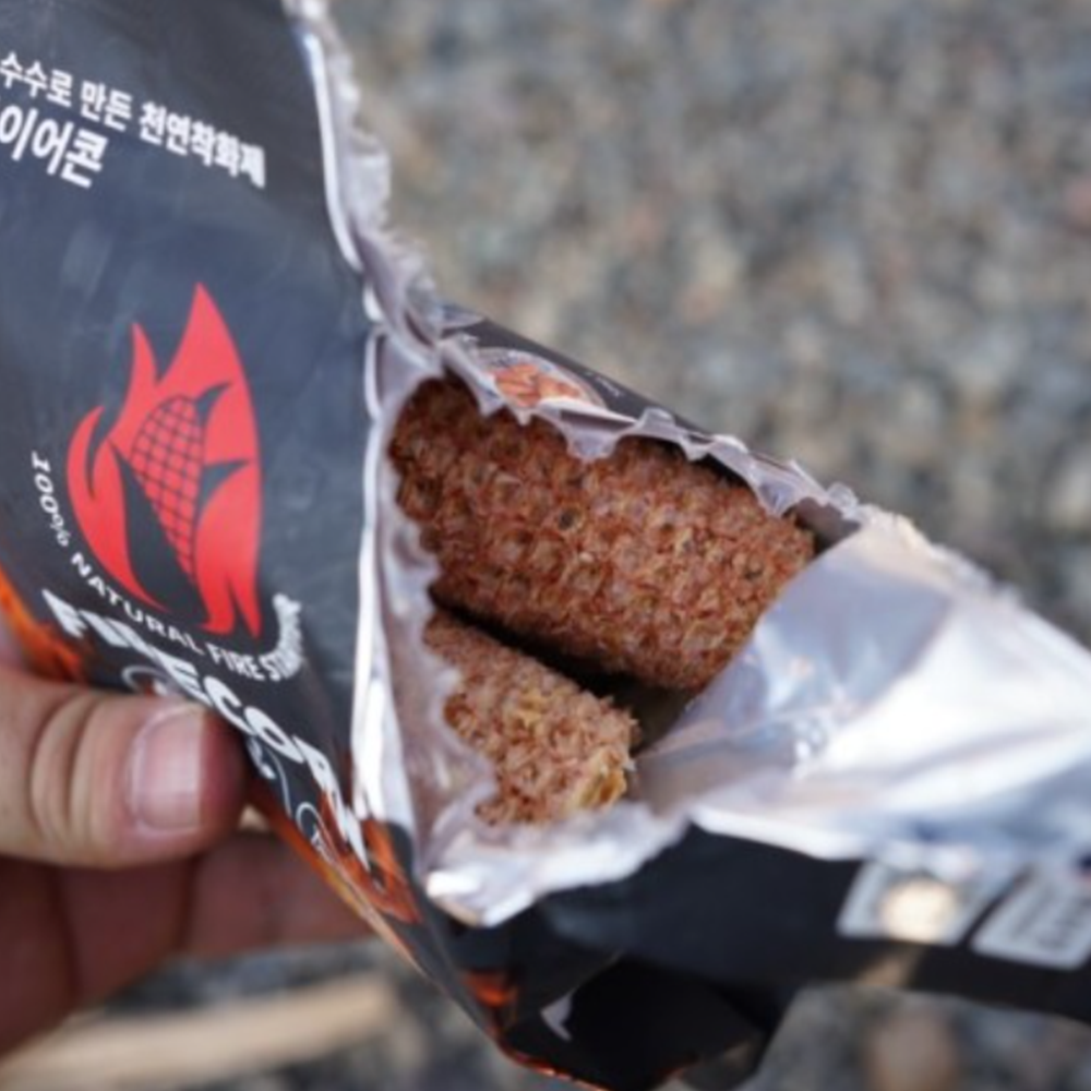 파이어콘 옥수수착화제 고체연료 200g 3세트 불쏘시개 캠핑 숯불 장작