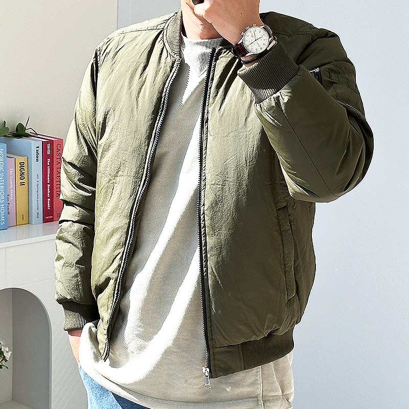 남자 숏패딩 항공 패딩점퍼 겨울 블루종 MA-1 빅사이즈