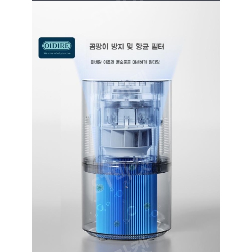 OIDIRE JS09 자연식가습기 미스트 프리 증발 기화식 3단 항균 통세척 대용량 4L 이미지 4
