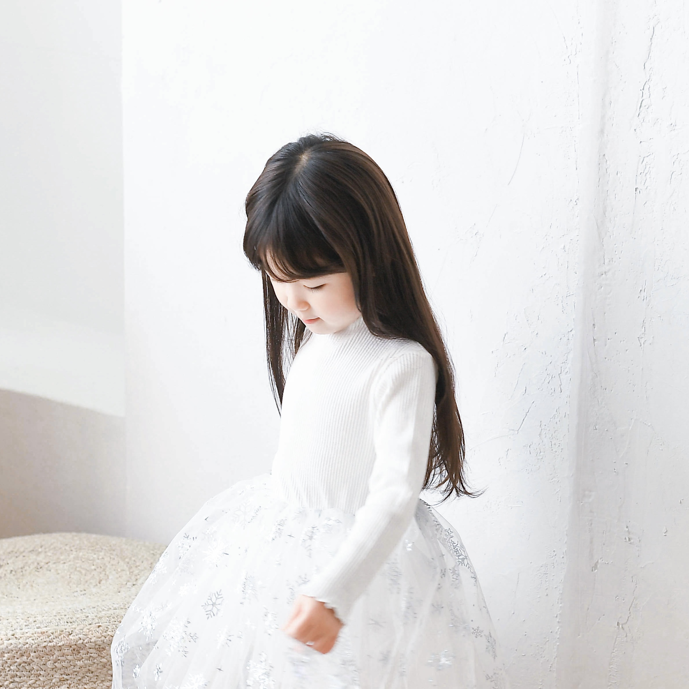 엘 골지 긴팔 튜튜 샤 원피스 여아 아동 아이보리 블루 보통핏 할로윈 엘사