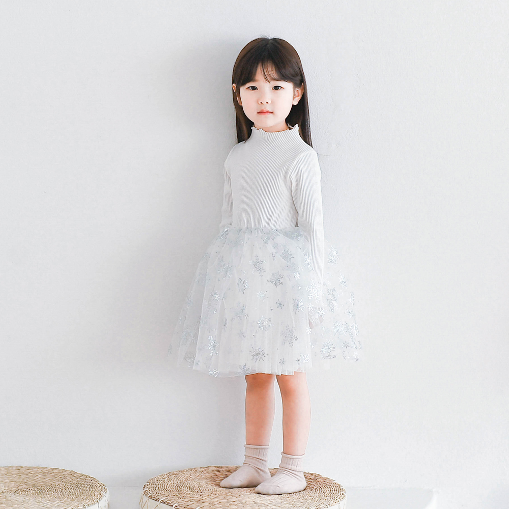 엘 골지 긴팔 튜튜 샤 원피스 여아 아동 아이보리 블루 보통핏 할로윈 엘사