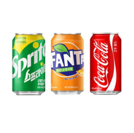 코카콜라 스프라이트 환타 오렌지 355ml 각 8입 총 24입