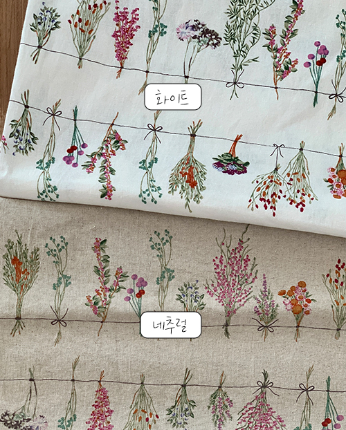 더블유패브릭 모닝글로리 워싱처리 15수 대폭 린넨천 원단 앞치마 커튼 소품 천가게 - 상세 이미지 2