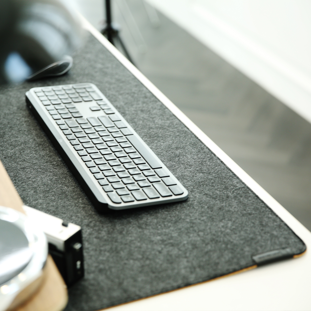 데스크매트 펠트 코르크 책상매트 장패드 키보드 마우스패드 소형 화이트