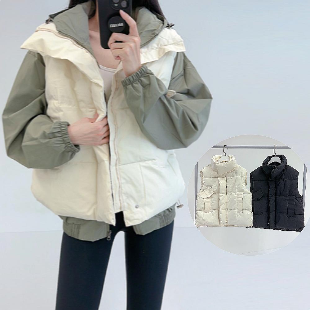 로라벨 로빈 여성 패딩조끼 옷 여자 경량패딩 조끼 점퍼