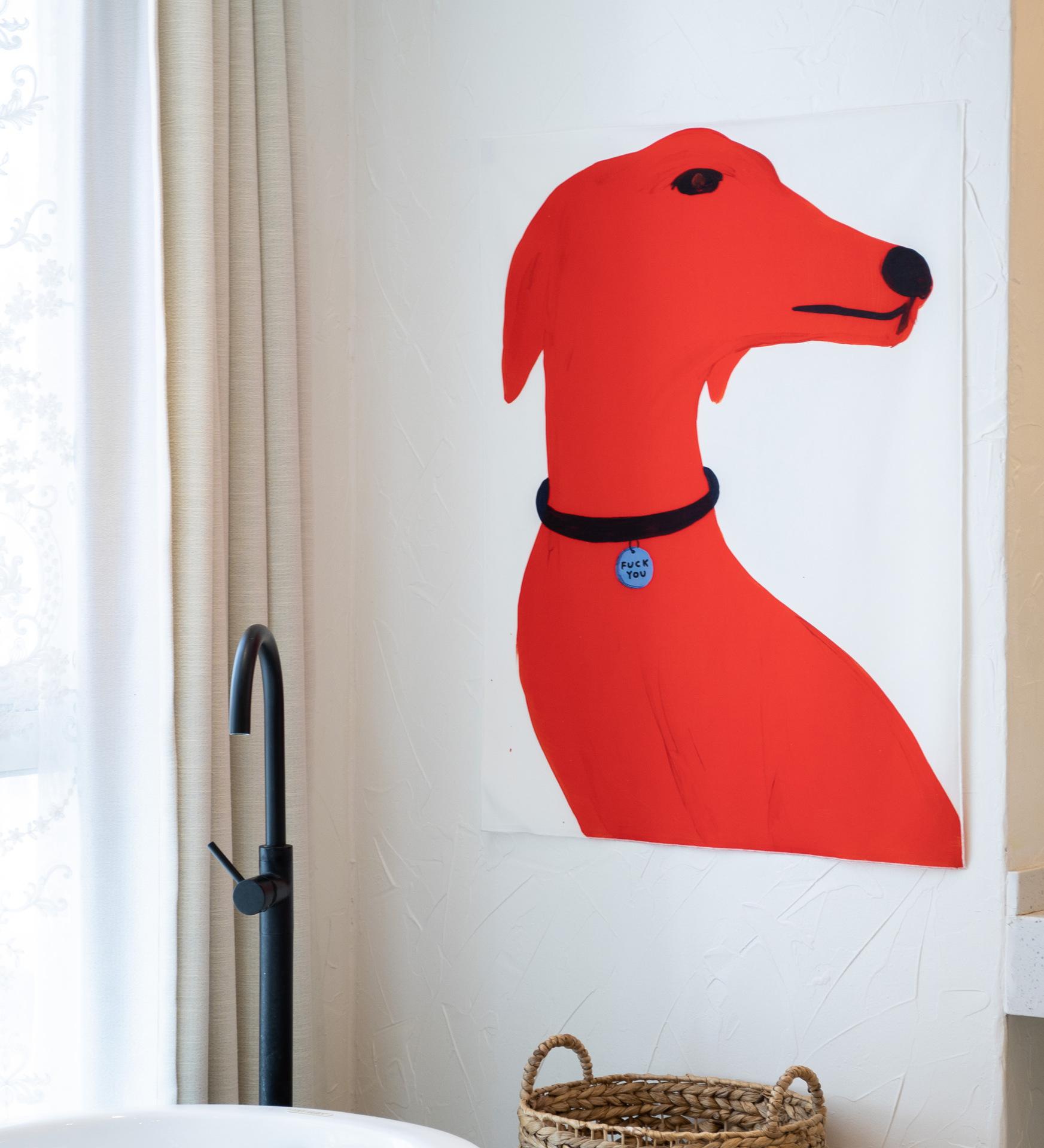 블랑쉬 레드도그 패브릭 포스터73x95