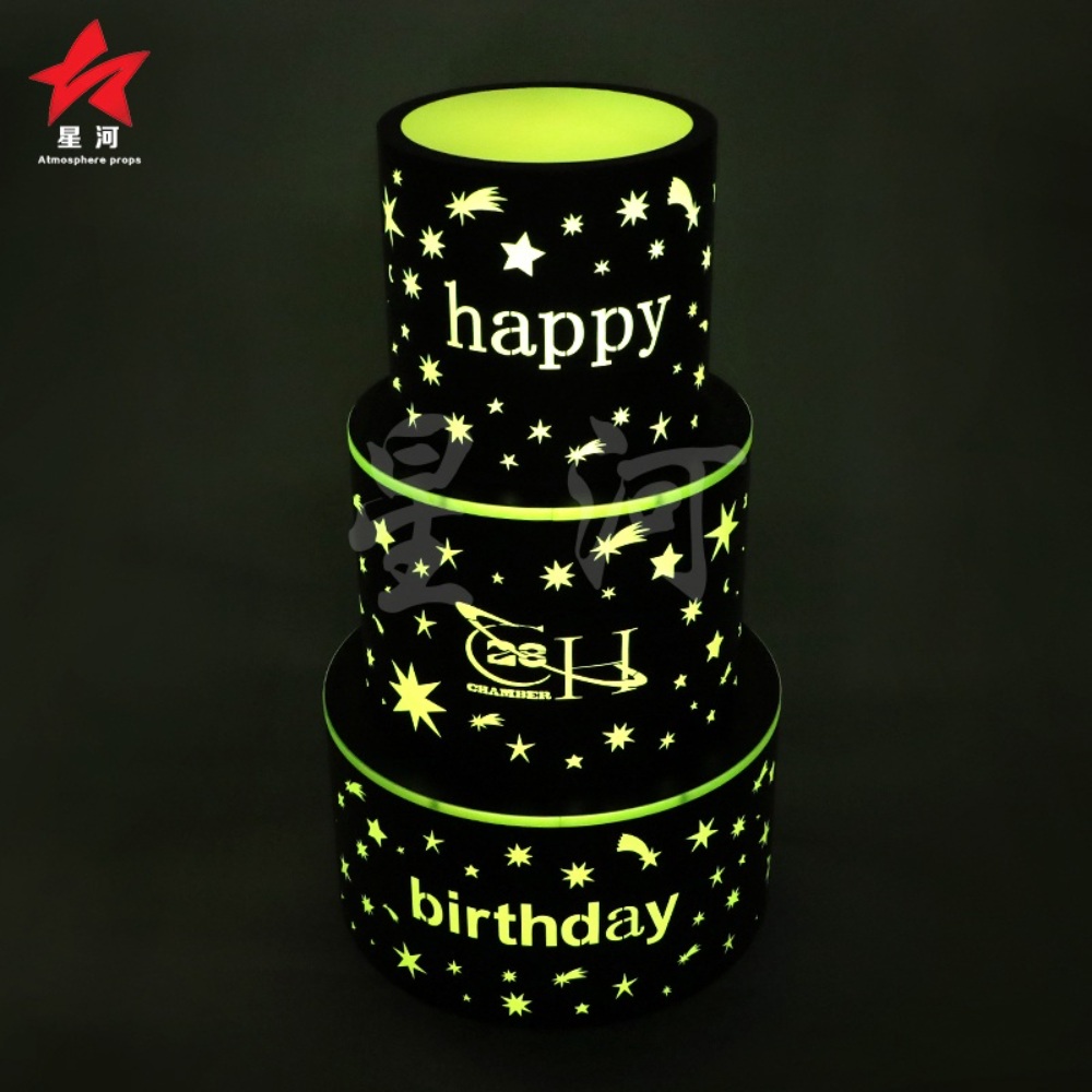 LED 케이크 가짜 빛나는 프로포즈 램프 생일 - 상세 이미지 2