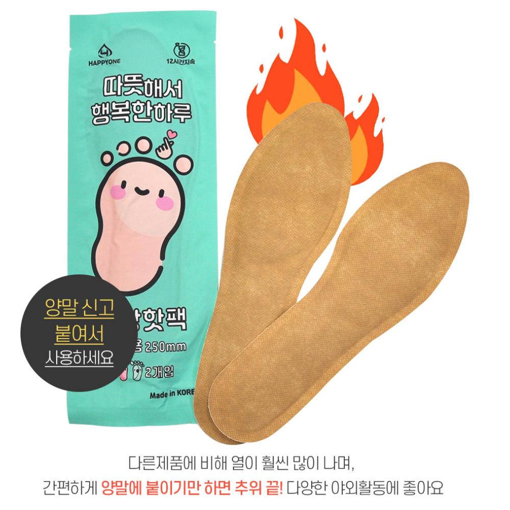 20개 남성 남자용 냉족 스키장용 발바닥핫팩 깔창핫팩45gx2 캠핑 방한용품 : 행복의 주문