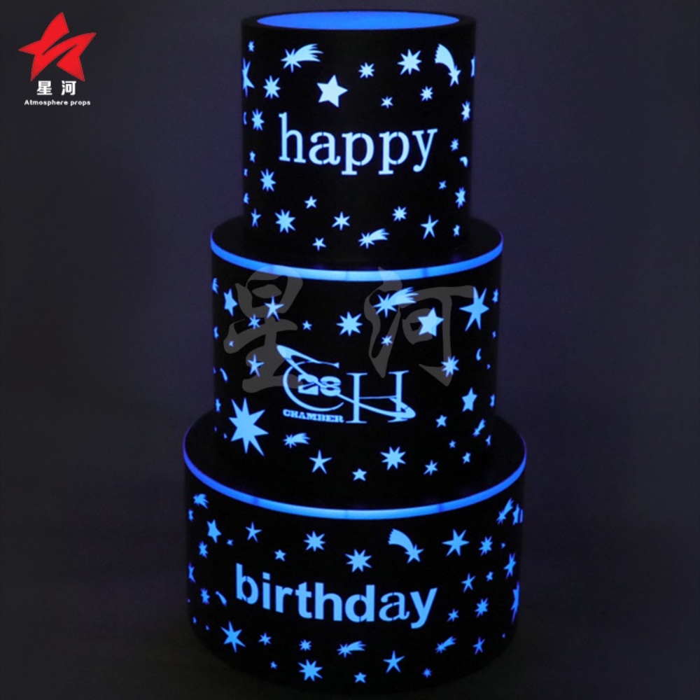 LED 케이크 가짜 빛나는 프로포즈 램프 생일 - 상세 이미지 3