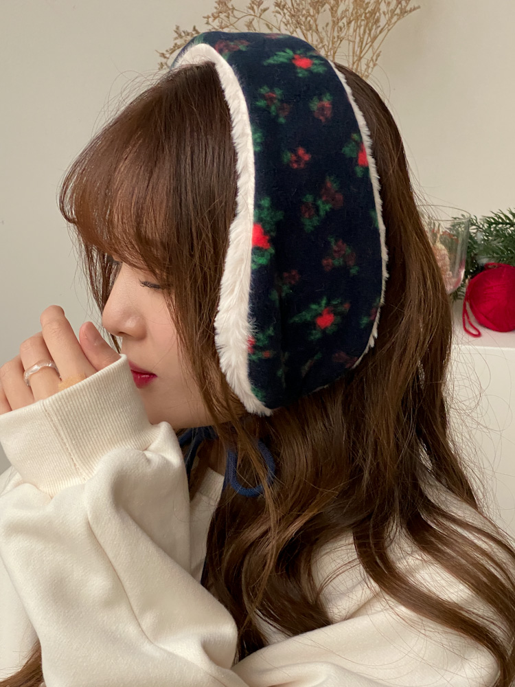 레트로 플라워 에코퍼 귀도리 귀마개 3color 상세 이미지 23