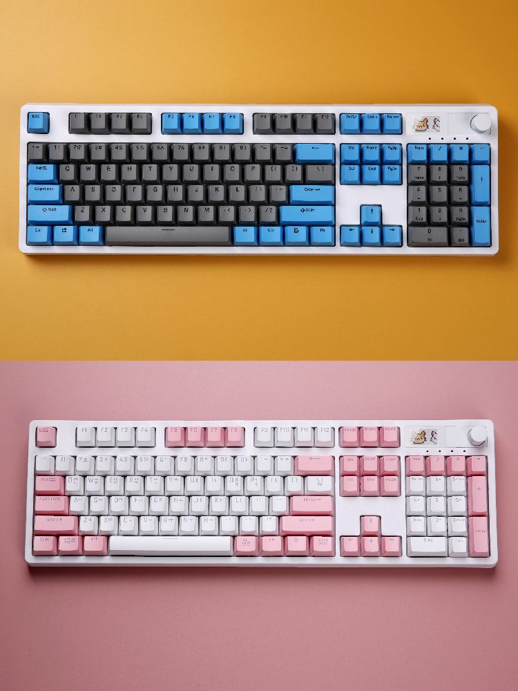 닌자104프로 LCD 바다소금축 수제 풀윤활 아이 패드 폰 유 무선 블루투스 조약돌 키보드