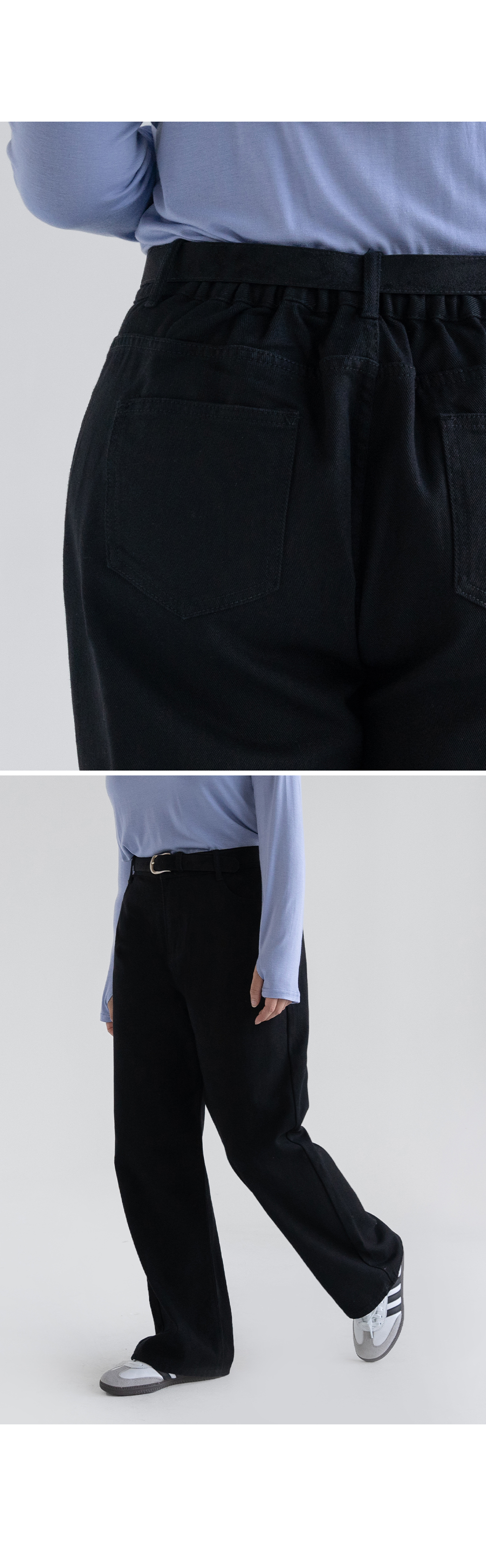[단독][4천장돌파][MADE] 빅사이즈 S-4XL 뒷밴딩 딥컬러 코튼 와이드 팬츠 면바지 상세 이미지 36