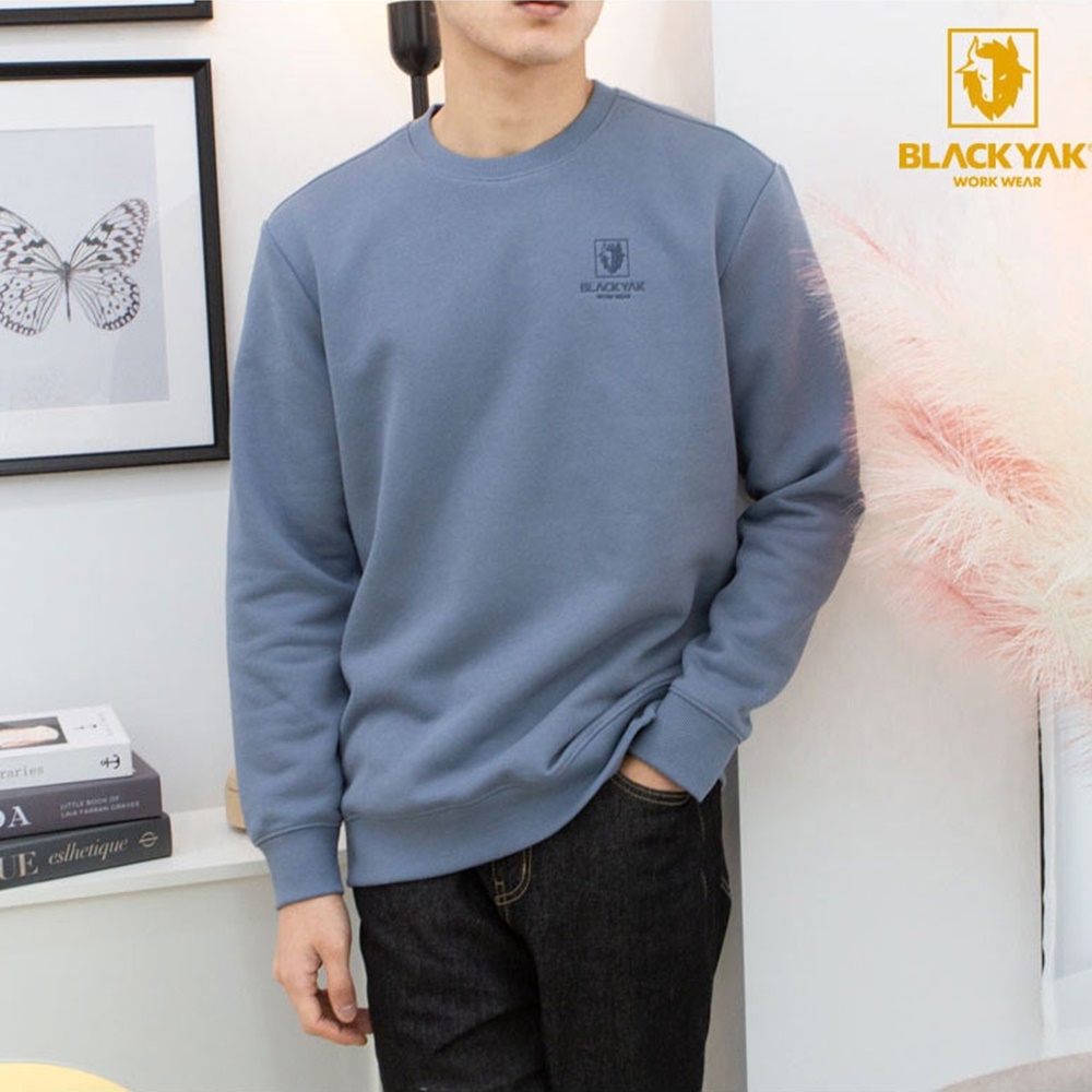 블랙야크 애슬레저 기모 맨투맨 긴팔 남성 겨울 라운드 보온 기능성 남녀공용 커플티 BL-1003 - 상세 이미지 3