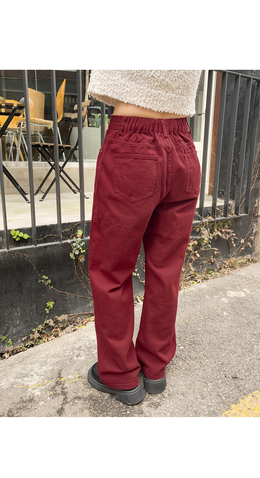 [단독][4천장돌파][MADE] 빅사이즈 S-4XL 뒷밴딩 딥컬러 코튼 와이드 팬츠 면바지 상세 이미지 42