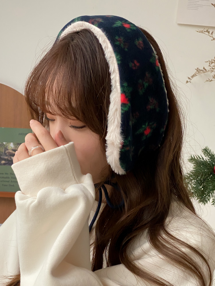 레트로 플라워 에코퍼 귀도리 귀마개 3color 상세 이미지 29