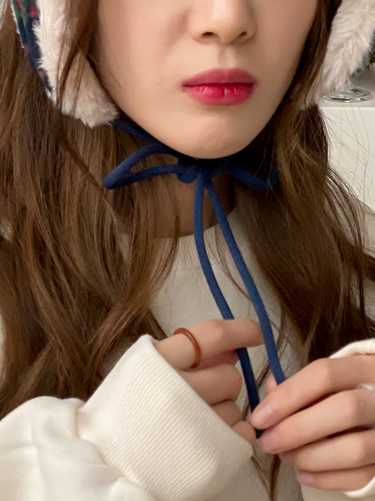 레트로 플라워 에코퍼 귀도리 귀마개 3color 상세 이미지 24