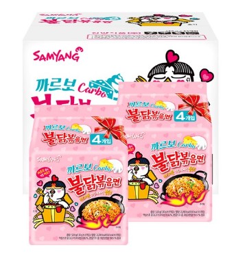 삼양 까르보 불닭 볶음면 130g X 32개 박스 대용량 도매 - 상품 이미지