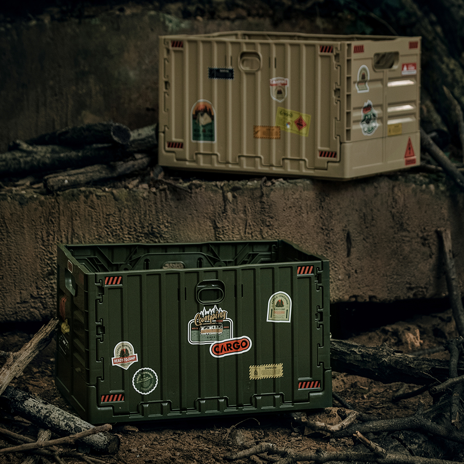 카고컨테이너 폴딩 박스 오픈형 캠핑 접이식 수납 정리함