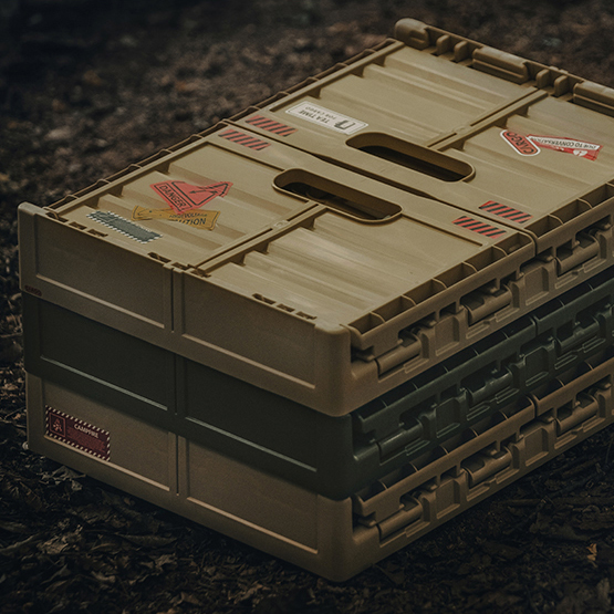 카고컨테이너 폴딩 박스 오픈형 캠핑 접이식 수납 정리함