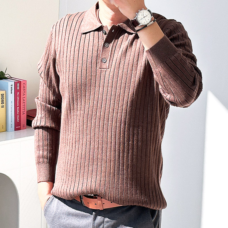 남성니트 카라티 긴팔 비스코스 머슬핏 빅사이즈