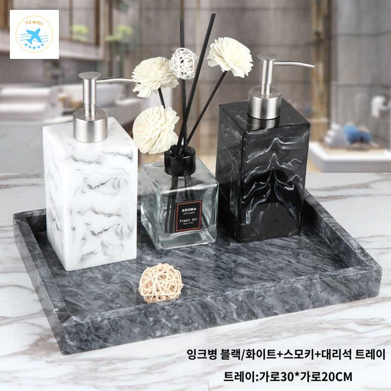 세면대 트레이 노르딕 무늬 욕실 비누받침 대리석 - 상세 이미지 3