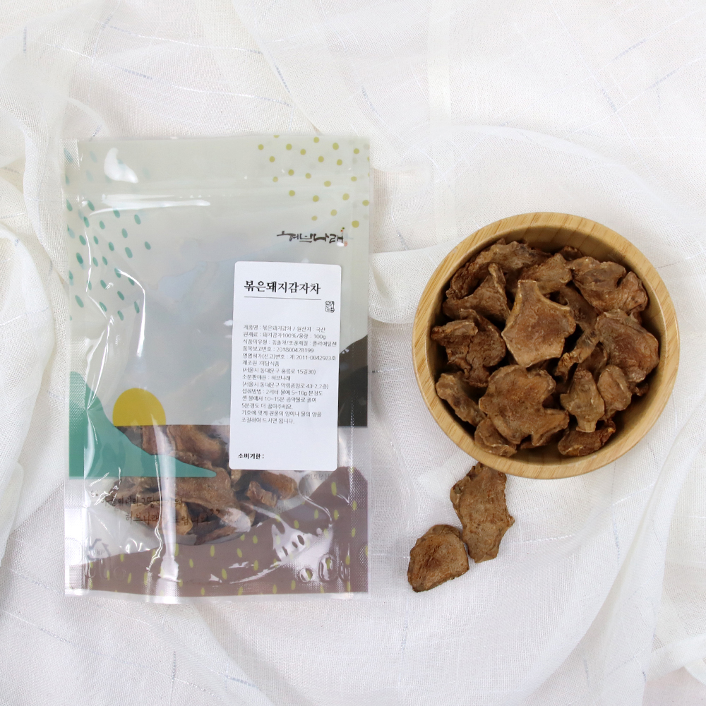 국산 볶은 돼지감자차 100g+100g - 상품 이미지