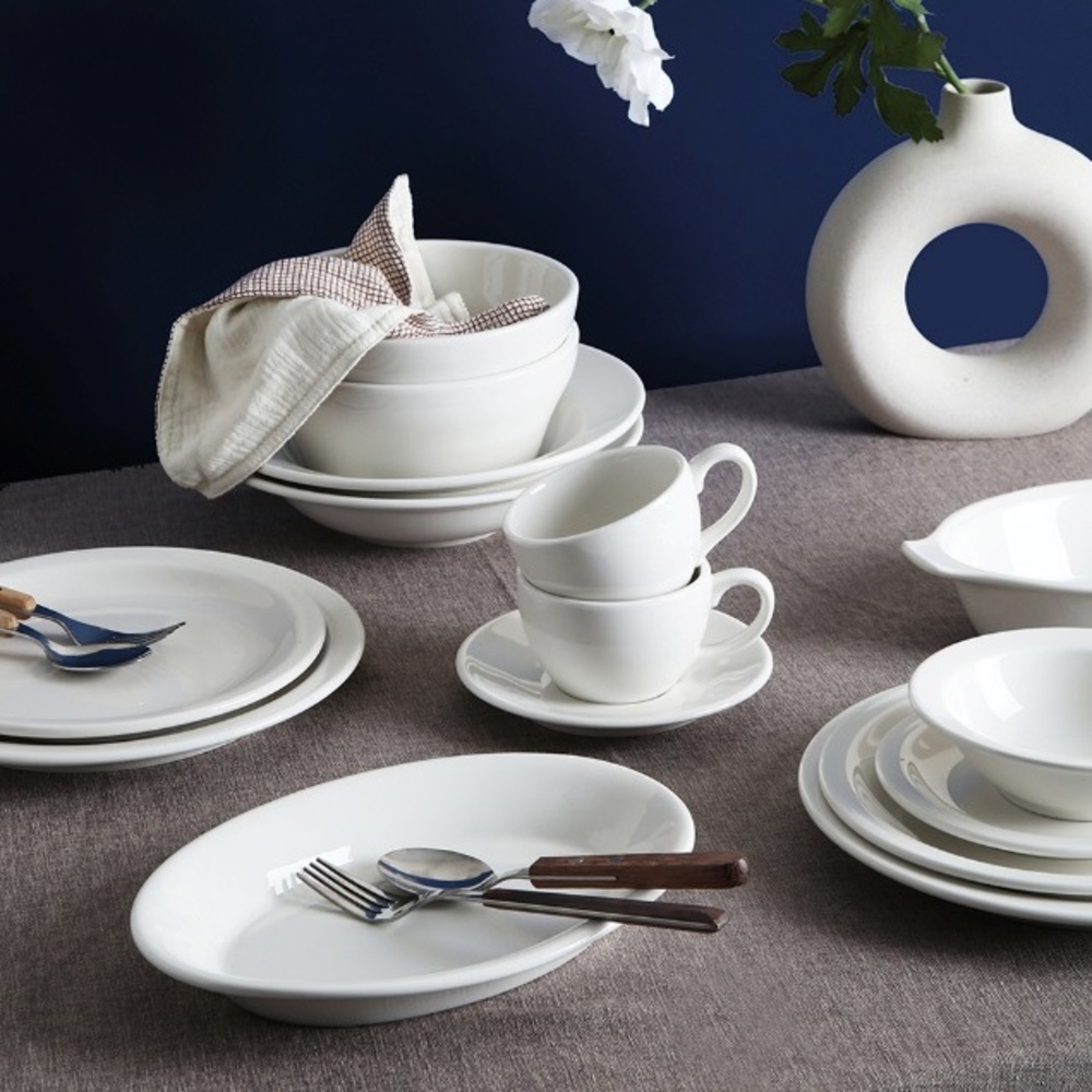 시라쿠스 뉴욕 시리즈 그릇 세트 화이트 예쁜 도자기 혼수 신혼 접시 식기 4인 23p