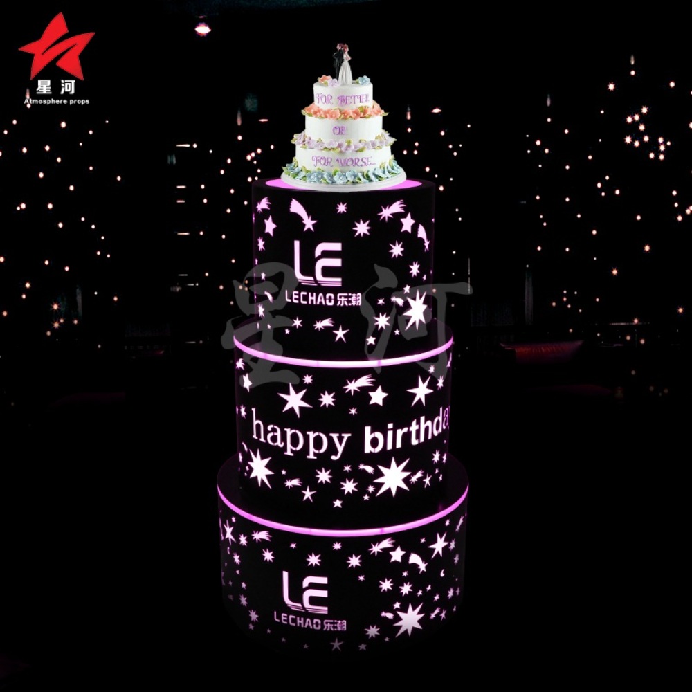 LED 케이크 가짜 빛나는 프로포즈 램프 생일 - 상세 이미지 4