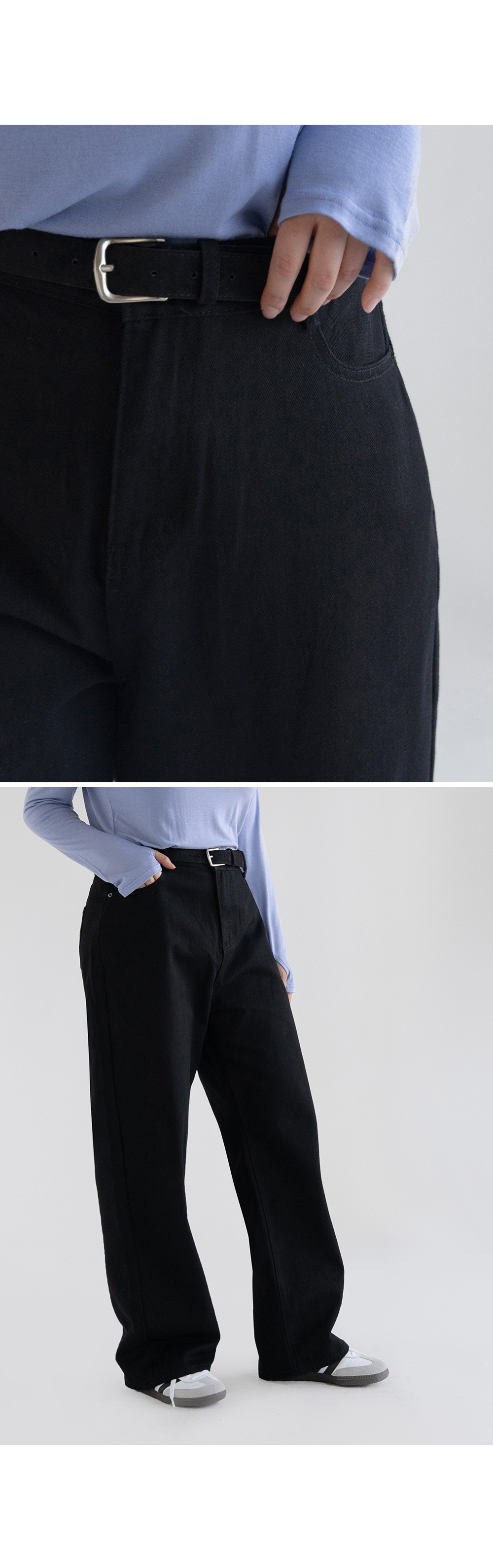 [단독][4천장돌파][MADE] 빅사이즈 S-4XL 뒷밴딩 딥컬러 코튼 와이드 팬츠 면바지 상세 이미지 32