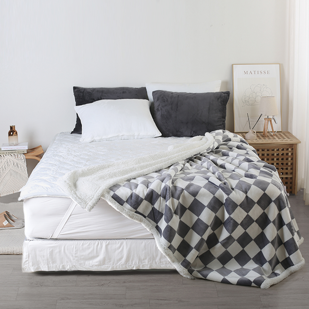 순면 침대패드 고정밴드 매트리스패드 사계절 ss 차콜