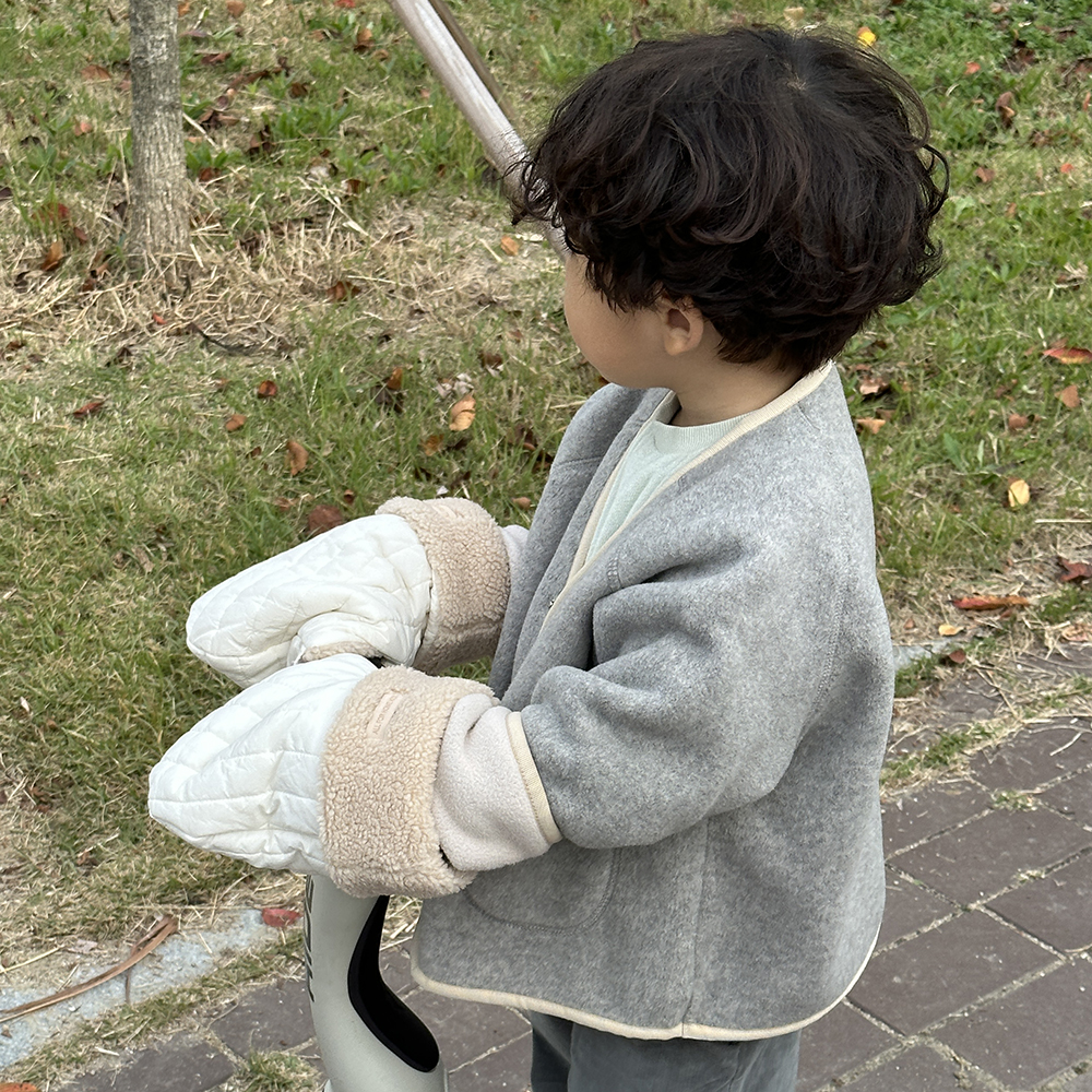 올포홈 겨울 킥보드 장갑 어린이 유아 자전거 핸드워머 아이보리 - 상세 이미지 2