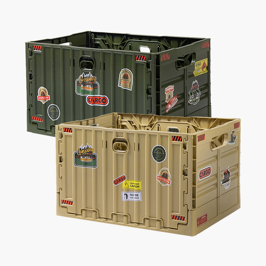 카고컨테이너 폴딩 박스 오픈형 캠핑 접이식 수납 정리함